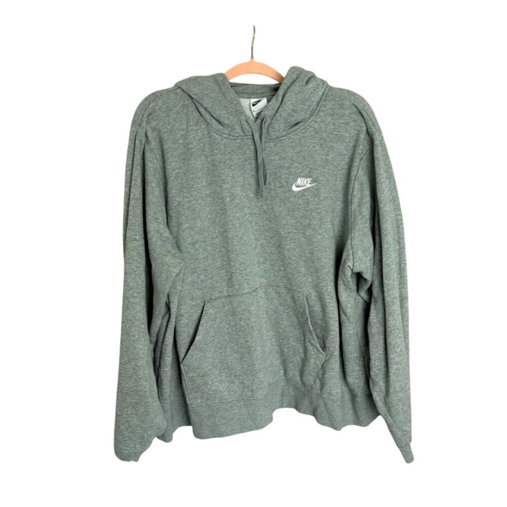 Nike Hoodie Gray Fleece Pullover Women's 2X Travel Activewear Casual